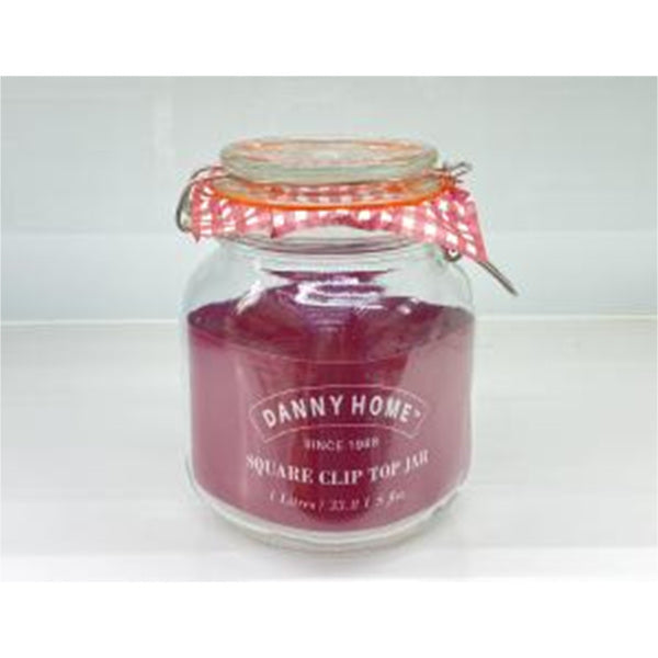 1Ltr Square clip top jar  DANNY HOME  1966-37