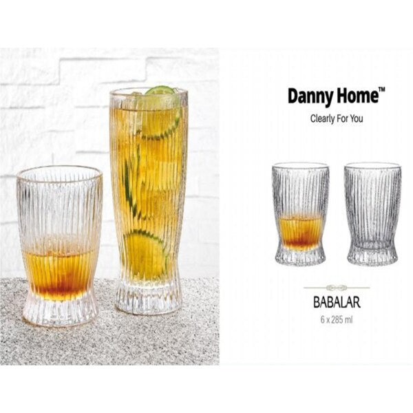 285ml Glass cup 6pcs DANNY HOME 1988-03