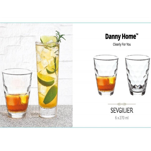 270ml Glass cup 6pcs DANNY HOME 1988-12