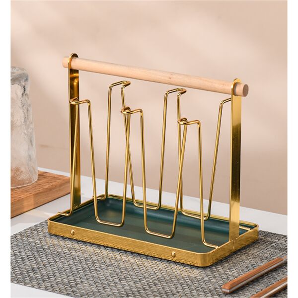 Golden Green Glass Stand