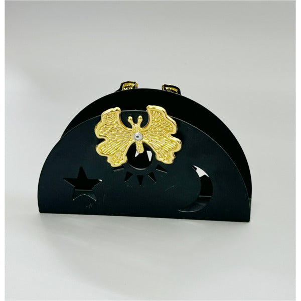 Black Gold Napkin Holder
