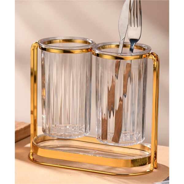 2x1 Round Spoon Holder Golden China