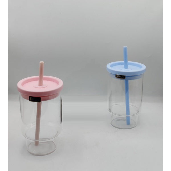 Glass Straw Mug
