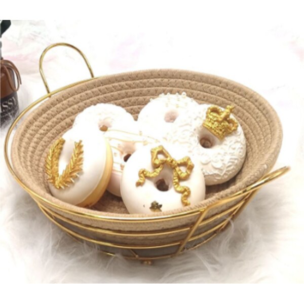 Golden Round Basket - Multiple Use