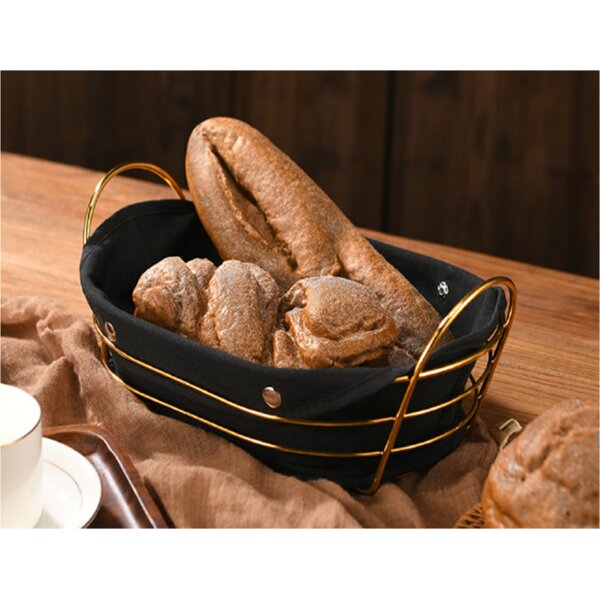 Black Golden Oval Basket - Multiple Use